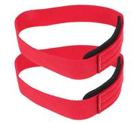 FRCOLOR Ceinture D'haltérophilie Rouge en Coton Composite, Sangles de Poignet Ajustables pour Exercices Variés comme Tractions, Soulevés et Squats, Pack de 2 Pièces