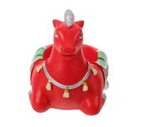 FRCOLOR Cendrier en Céramique Créatif Zodiac Cheval Rouge Cendrier Décoratif Portable pour Fumeurs Accessoire Bureau et Jardin Présent Original pour Amateurs de