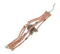 FRCOLOR Chaîne Bracelets Hippies Bracelet Corde En Cire De Tournesol Bijoux Tournesol Pour Femme Bijoux Hippies Bracelets D'amitié Bijoux Boho Bracelet Tournesol Alliage Light Brown