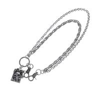 FRCOLOR Chaîne de Pantalon Punk Tête de Mort pour Homme Chaîne de Épaisse Métal Accessoire Hip-hop pour Jeans et Costume Halloween