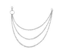 FRCOLOR Chaîne de Poche pour Jeans Rangs Métal Style Punk Unisexe Assorti Ceinture