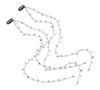 FRCOLOR Chaînes De Cheveux Étoile 2 Pièces, Accessoires Bijoux De Cheveux Pour Femmes, Extensions Tresses à Clips, Pompons Décoratifs, Utilisation Quotidienne Et Coiffures