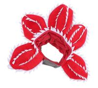 FRCOLOR Chapeau D'été pour Chiot en Peluche Confortable Fermeture Auto-agrippante, Design Fleur Carnivore pour Photos et Fêtes de Noël, Accessoire Mode Résistant à l'usure