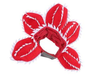 FRCOLOR Chapeau D'été pour Chiot en Peluche Confortable Fermeture Auto-agrippante, Design Fleur Carnivore pour Photos et Fêtes de Noël, Accessoire Mode Résistant à l'usure