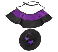 FRCOLOR Chapeau Sorcier pour Chien et Chat Cape de Vampire Ensemble Déguisement Halloween S Costume de Sorcière pour Animal de Compagnie