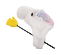 FRCOLOR Chapeau Unisexe à Motif Cheval en Tissu Pelucheux Bâton en Mousse Plastique, Accessoire de Cosplay pour Fête du Nouvel an Chinois 2026 et Carnaval