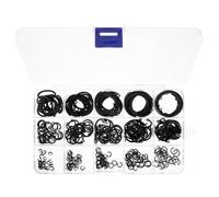 FRCOLOR Circlips de Retenue Externes 315 Pcs en Manganèse 65mn Noir, Clips Élastiques Robustes pour Roulements, Assortiment Anneaux Clips Métalliques en Boîte, Usage Industriel