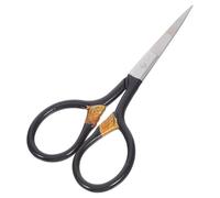 FRCOLOR Ciseaux à Sourcils et Poils de Nez en Acier Inoxydable Vintage, Mini Ciseaux Multifonctions Noirs pour Soins du Visage, Kit D’entretien Barbe, Portable et Précis, pour Maison