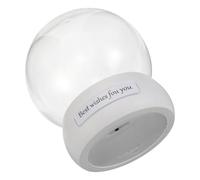 FRCOLOR Cloche Lumineuse LED Fleur Préservée sous Dôme de Verre Blanc, Centre de Table Décoratif pour Soirées Détente et Anniversaires