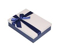 FRCOLOR Coffret Rectangulaire Élégant Avec Ruban À Nœud Idéal Pour Chemise Écharpe Anniversaire - Coffret En Carton Plusieurs Tailles