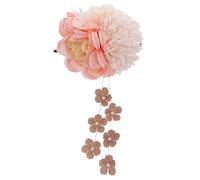 FRCOLOR coiffe de fleurs artificielles est venu coiffe de mariage Tiare collier accessoires princesse accessoire princesse coiffure femme ornement de cheveux de femmes le fer rose
