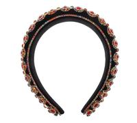 FRCOLOR Coiffe Russe 2 Pièces Bandeau Bandeau Vintage x Coiffe x Baroques Vintage De Cristal Prendre Un Bain En Tissu Femme