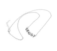 FRCOLOR Collier Avec Pendentif Éclipse Lunaire Pour Femme Chaîne Avec Initiales Bijou Ras Du Cou Style Rétro Argenté