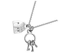 FRCOLOR Collier avec Pendentif Maison et Clé Chaîne Pull Crémaillère Original pour Femme et Homme