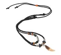 FRCOLOR Collier Cordon Pour Femme Collier Surfeur De Plage Collier Cordon Réglable Collier Requin Pour Garçon Collier Dent De Dinosaure Collier Requin Pour Femme Tribal En Bois