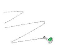 FRCOLOR Collier Cygne Femme En Chrysoprase Pendentif Zircon Décoration De Cou De Cygne Élégant Présent D'anniversaire Collier Style Minimaliste