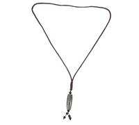 FRCOLOR Collier De Perles Tibétain Pendentif Dzi 9 Yeux Vert, Bijoux Bouddhistes Ethniques, Pour Femmes, Chaîne Longue Pull Ethnique Tibétaine, Amulette Protectrice Traditionnelle