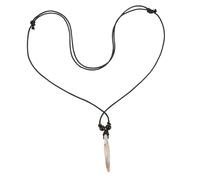 FRCOLOR Collier Faux Dent de Loup Acrylique Léger pour Hommes et Femmes Pendentif Simulation Dent Unique de Force et Courage Unisexe Polyvalent Au Style Distinctif