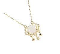 FRCOLOR Collier Femme Jade Avec Cadenas Style Chinois Pendentif Accessoire Vestimentaire