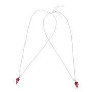 FRCOLOR collier magnétique couple bijoux de couple Collier coeur assorti collier assorti pour les couples de cou coeur collier de battement de coeur alliage rouge