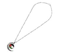 FRCOLOR Collier Palestine Collier Avec Drapeau National Chaîne De Cou Pour Hommes Et Femmes Pendentif Tendance De Fierté Drapeaux De Palestine Petit De e