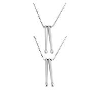 FRCOLOR Collier Pendentif Baguette de Tambour en pour Fille 2 Pièces Déco Chaîne Confortable Accessoire Musical