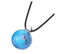 FRCOLOR Collier Pendentif Boule Spatial en Résine Léger pour Femmes, Bijou Esthétique pour Présent Féminin, Décoration Élégante Univers Thématique, Longueur Confortable pour Usage Quotidien