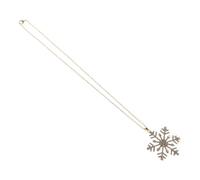 FRCOLOR Collier Pendentif Flocon de Neige en Strass, Chaîne de Pull Hiver, Bijou Flocon Suspendu pour Femme, Ornement Festif Léger et Polyvalent, Décoration Hiver Élégante