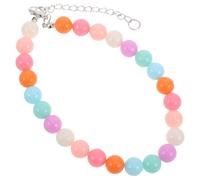 FRCOLOR Collier pour Animaux de Compagnie L 30-35 Cm en Perles Colorées, Léger et Ajustable pour Petits Chiens et Chats, Bijou Festif pour Anniversaires et Noël