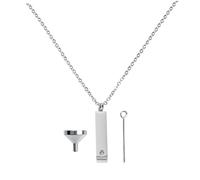 FRCOLOR Collier Pour Cendres Acier Inoxydable Et Pendentif De Crémation Pour Hommes Bijoux Urne Commémorative Pour Morts