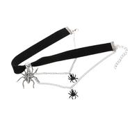 FRCOLOR Collier Ras du Cou Araignée Halloween Femme Style Gothique Accessoire Mascarade Soirée Déguisée Matériau Stable Idée Présent Fête