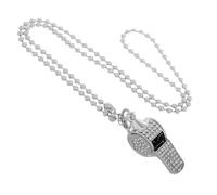 FRCOLOR Collier Sifflet Métallique Avec Cristaux Collier Décoratif Pour Femme Élégant En Alliage Métallique Étoile Brillante