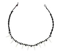 FRCOLOR Collier Viking Dent De Loup Artificielle Bijoux Tressé Pour Hommes Et Femmes Halloween Anniversaire Et Fêtes De