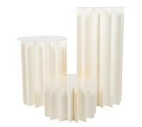FRCOLOR Colonne Romaine Pilier Pliable Stable et Élégant en Papier Blanc pour Mariage Support Décoratif pour Présentoirs et Événements