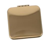 FRCOLOR Compact Foldable Pocket Makeup Mirror Stainless Steel Double Sided Magnifying Handbag Vanity Travel Accessory Elegant for Men and Women