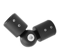 FRCOLOR Connecteur d'angle Coudé pour Tringle à Rideaux en Acier Inoxydable Noir, Support Robuste Vis pour Tringles Lourdes, Salle de Bain Couleur Aléatoire