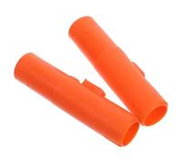 FRCOLOR Connecteur de Manche à Balai à Bouton-poussoir en Plastique Orange, Lot de 2 Pièces, Adaptateur pour Rallonge de Manche, Accessoire de Réparation pour Balai Serpillère, Usage