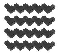 FRCOLOR Connecteur Plastique 2 Voies pour Tubes Carrés 20x20 Mm, Adaptateur D'angle 90° pour Garde-corps et Racks de Climatiseur, Kit 20 Pièces Résistant aux UV et Intempéries,