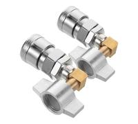 FRCOLOR Connecteurs de Compresseur D'air en Alliage Argenté 2pcs avec Raccord Coudé pour Connexion Rapide et Entretien Amélioré des Véhicules