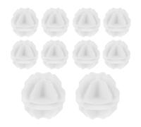 FRCOLOR Connecteurs Plastiques Blancs de Boule 10pcs pour Organisateur de Rangement, Facile à Démonter, Rainures Spéciales, pour Placards et Étagères