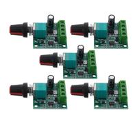 FRCOLOR Contrôleur de Vitesse Pwm 5 Pièces avec Bouton Réglable, Métal Vert, Performance Stable pour Équipements Électroniques et Mécaniques pour Moteur à Courant Continu 2a