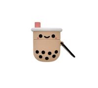 FRCOLOR Coque Silicone Protection Écouteur Bubble Tea Forme Mignonne Compatible Casque sans Fil Souple Antidérapante Charge et Mousqueton Portable