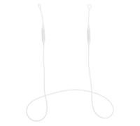 FRCOLOR Cordon pour Bouchons D'oreille en Silicone, Cordon de Lanière Détachable à Double Boucle, Blanc, Anti-chute, Confortable, pour Organisation des Bouchons D'oreille