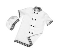 FRCOLOR Costume de Chef Garçon Fille pour Standard Tenue de Cuisine Souple et Respirante avec Tablier et pour Jeux de Rôle Spectacles Scolaires et Réunions Familiales