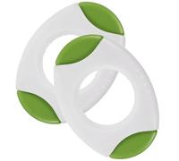 FRCOLOR Coupe-œufs Vert 2 Pièces, Outil de Découpe de Coquille D'œuf Multifonction pour Œufs Durs la Coque, Emporte-pièce Précis Cuisine, Séparateur et Ouvre-coquille Pratique