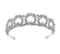 FRCOLOR couronne accessoire femme robe soiree robe pour soiree robe gala fleur de mariée communion accessoires de cheveux en strass accessoires de cheveux de mariée Alliage de zinc Silver