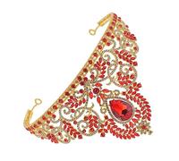 FRCOLOR Couronne Baroque Avec Strass Serre-tête Pour Femme Mariage Rouge Unité