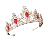 FRCOLOR Couronne Baroque Couronne Brillante Créative Bandeau De Robe De Mariée Couronne De Filles De Mariage Couronne Décorative De Mariage Diadème De Fête D'anniversaire Strass
