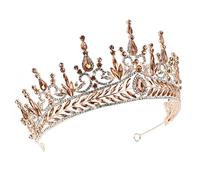 FRCOLOR couronne baroque Tiare baroque strass décorations robe diadème vert strass le couronne princesse couronne de princesse accessoire fete couronne de mariage photo Diadème en alliage