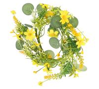 FRCOLOR Couronne de Chandelier Couronne de Verdure Artificielle en Plastique et Tissu, Solide et Facile à Entretenir, Décoration de Table Mariage Élégante et Charmante